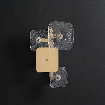 Full Brass Ice Cube Style Decorative Wall Sconce