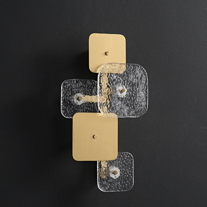 Full Brass Ice Cube Style Decorative Wall Sconce