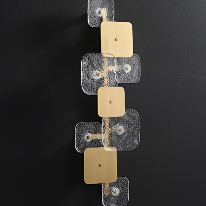 Full Brass Ice Cube Style Decorative Wall Sconce