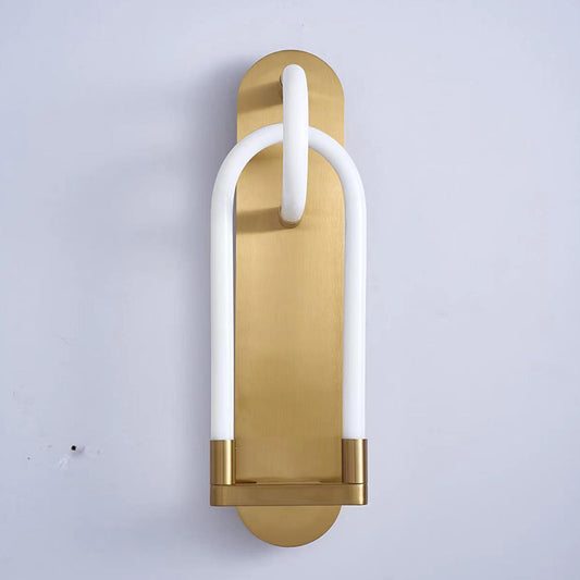 Modern Full Brass Double Tube Magic Ring Wall Sconce