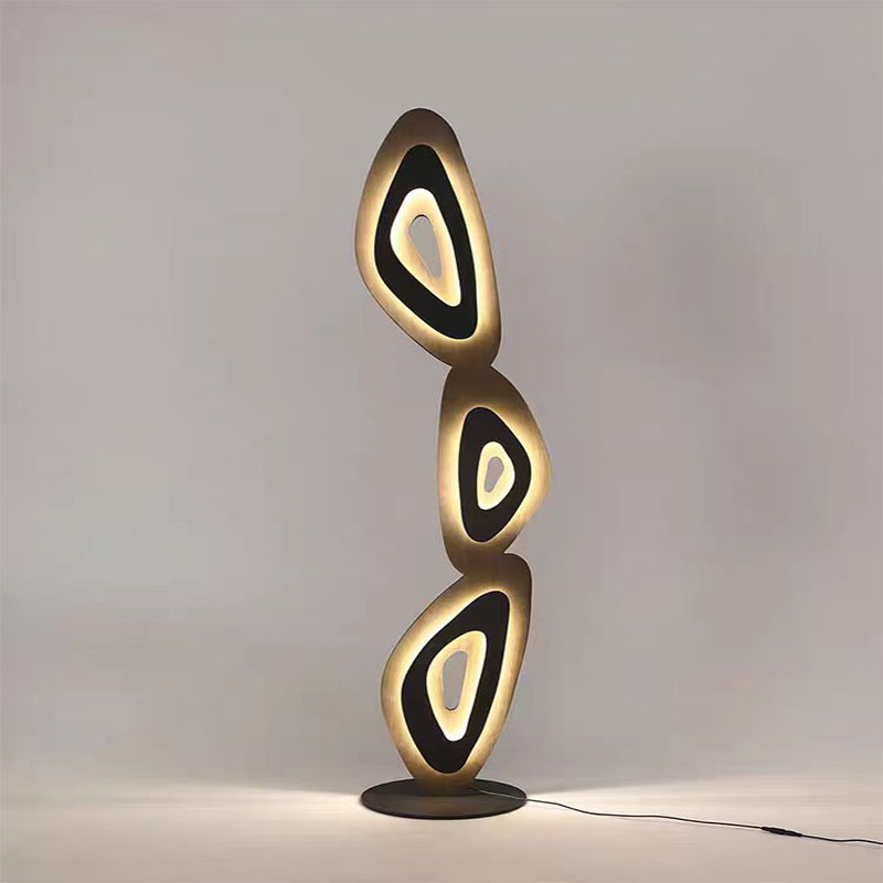 Modern Light Shadow Art Style 3-Section Floor Lamp