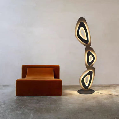 Modern Light Shadow Art Style 3-Section Floor Lamp